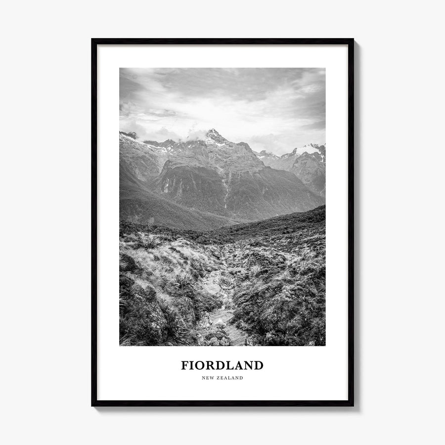 Fiordland National Park Classic Poster, framed poster mockup