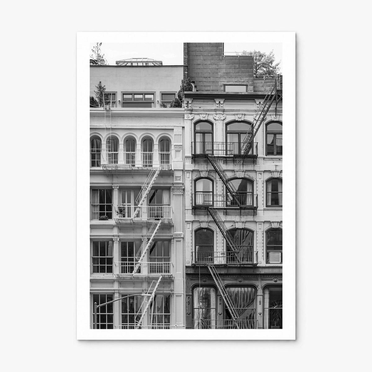 Fire Escapes Photo No 2 Poster, print only (unframed), white border