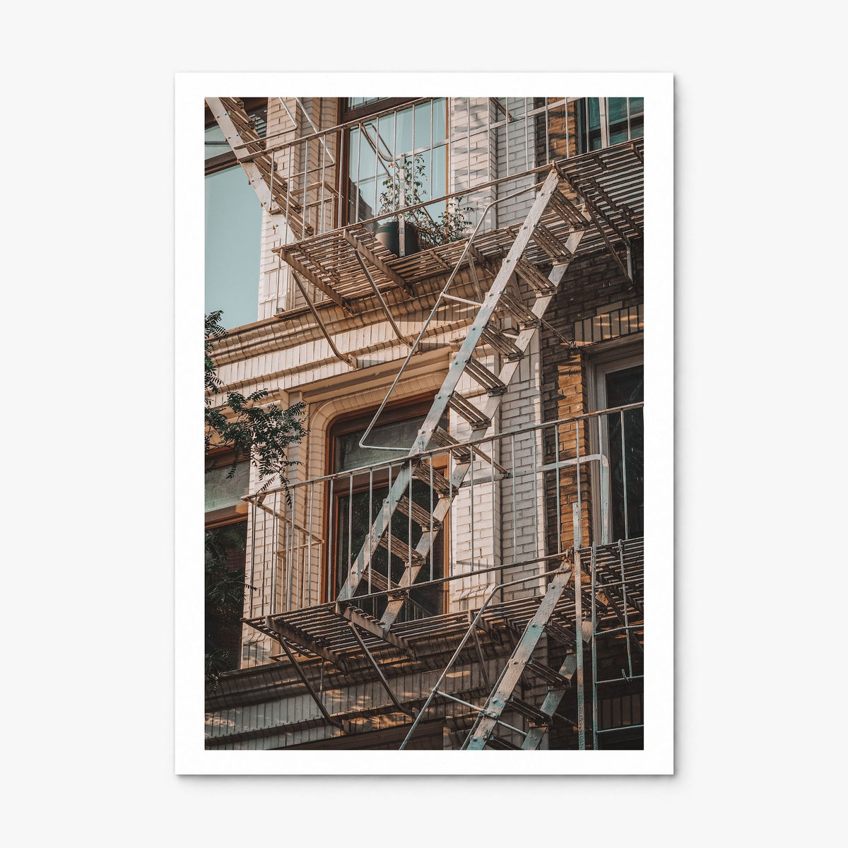 Fire Escapes Photo No 1 Poster, print only (unframed), white border
