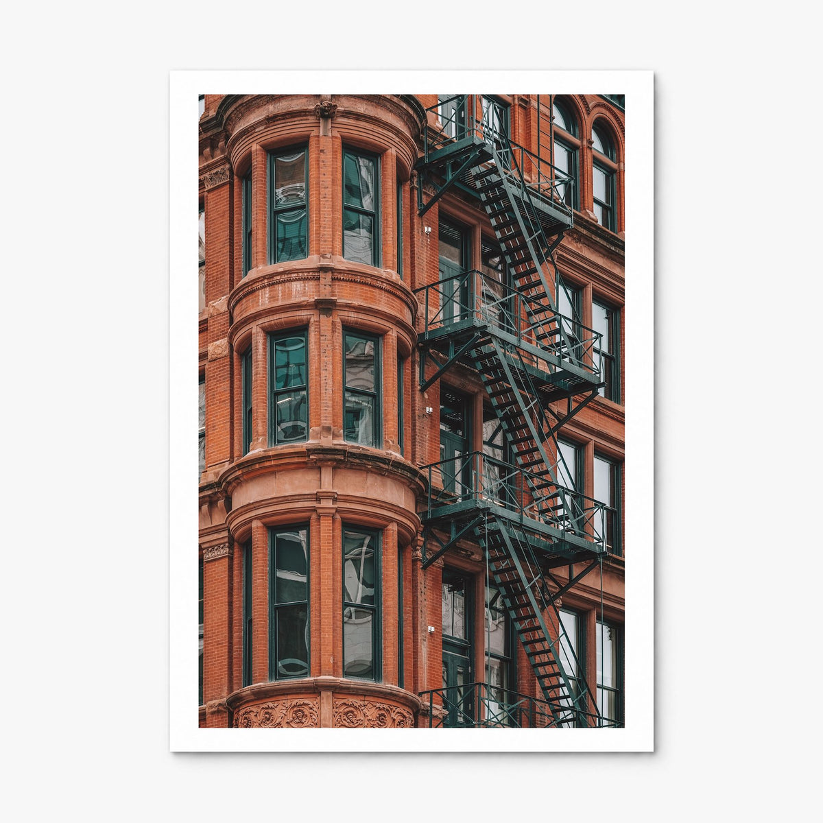 Fire Escapes Photo No 3 Poster, print only (unframed), white border