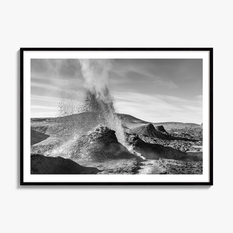 Fire Island Photo Poster, framed poster mockup, white border