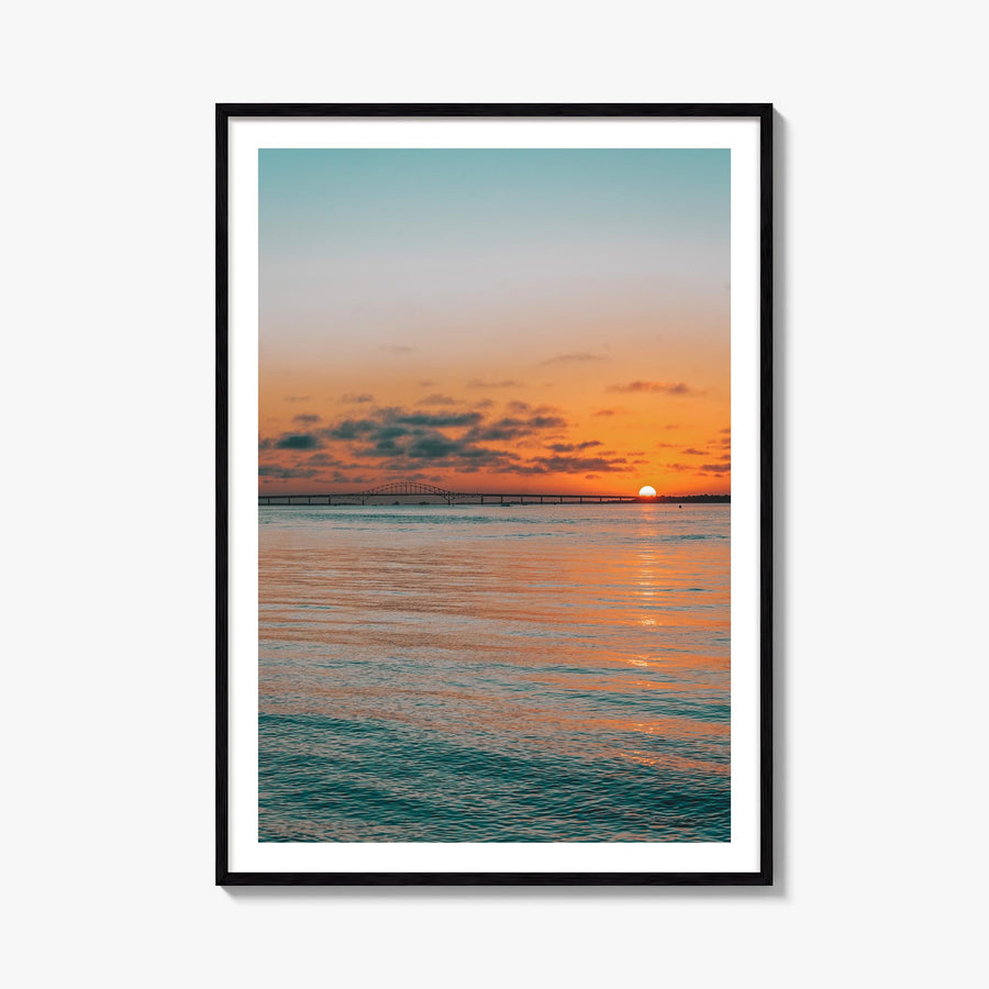 Fire Island no. 1 colorful photo poster of New York, USA – vertical wall art, unframed print shown in interior mockup
