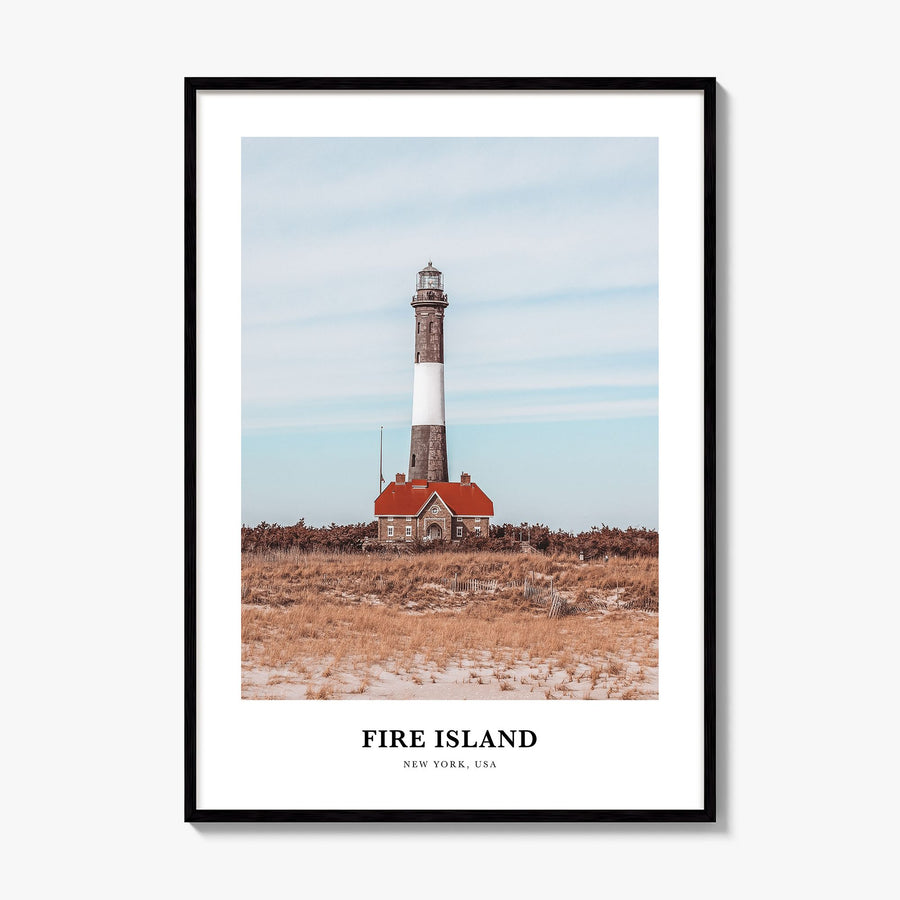 Fire Island Classic No 1 Poster, framed poster mockup