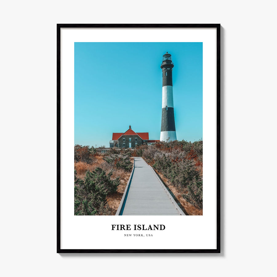 Fire Island Classic No 2 Poster, framed poster mockup
