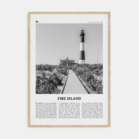 Fire Island Poster Natural Wood / 8x12 in Nbourhood Travel B&W Poster