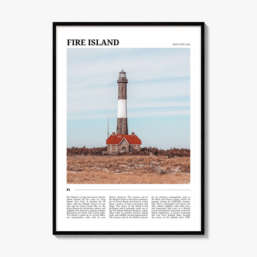 Fire Island Travel No 1 Poster, framed poster mockup