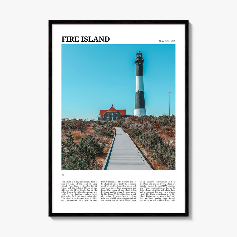 Fire Island Travel No 2 Poster, framed poster mockup