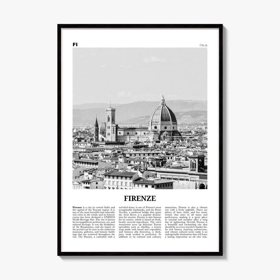 Firenze Newspaper Poster, framed poster mockup