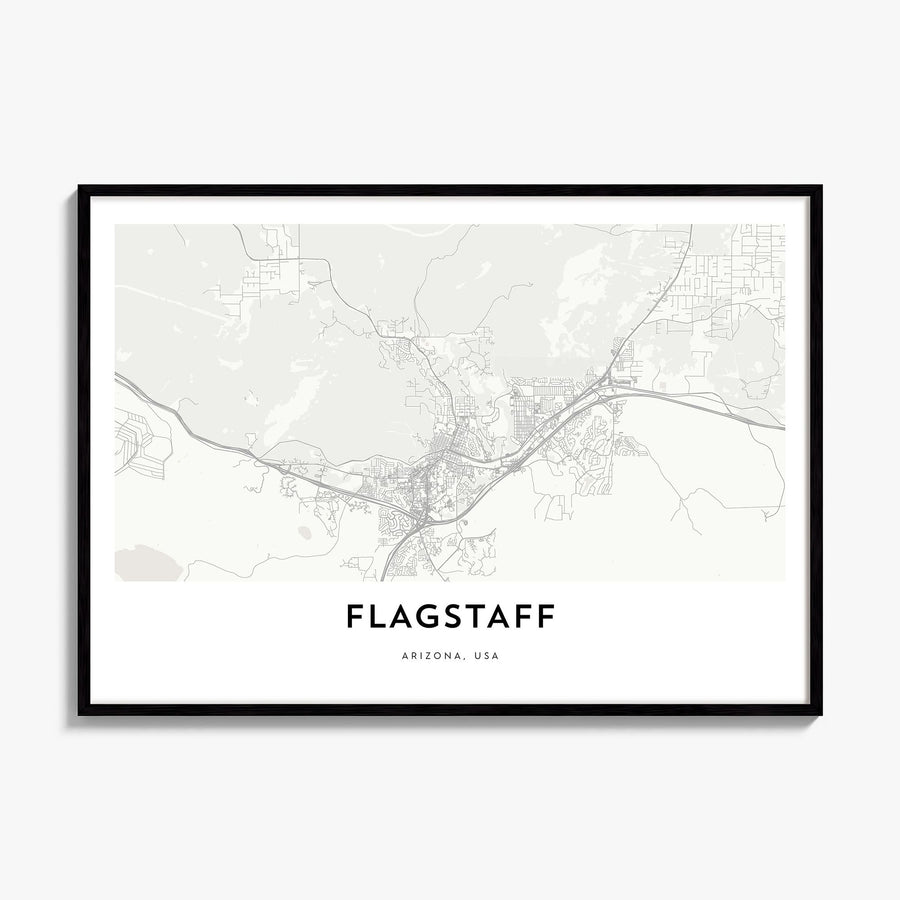 Flagstaff Map Poster, framed poster mockup