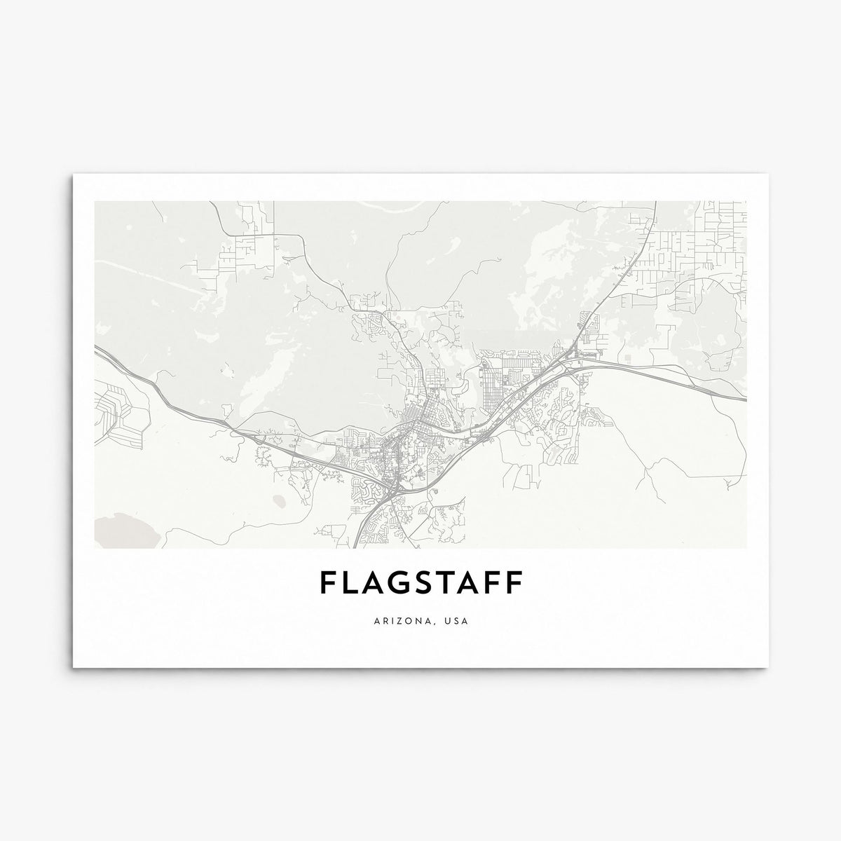 Flagstaff Map Poster, print only (unframed)