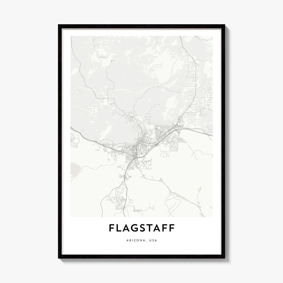 Flagstaff Map Poster, framed poster mockup
