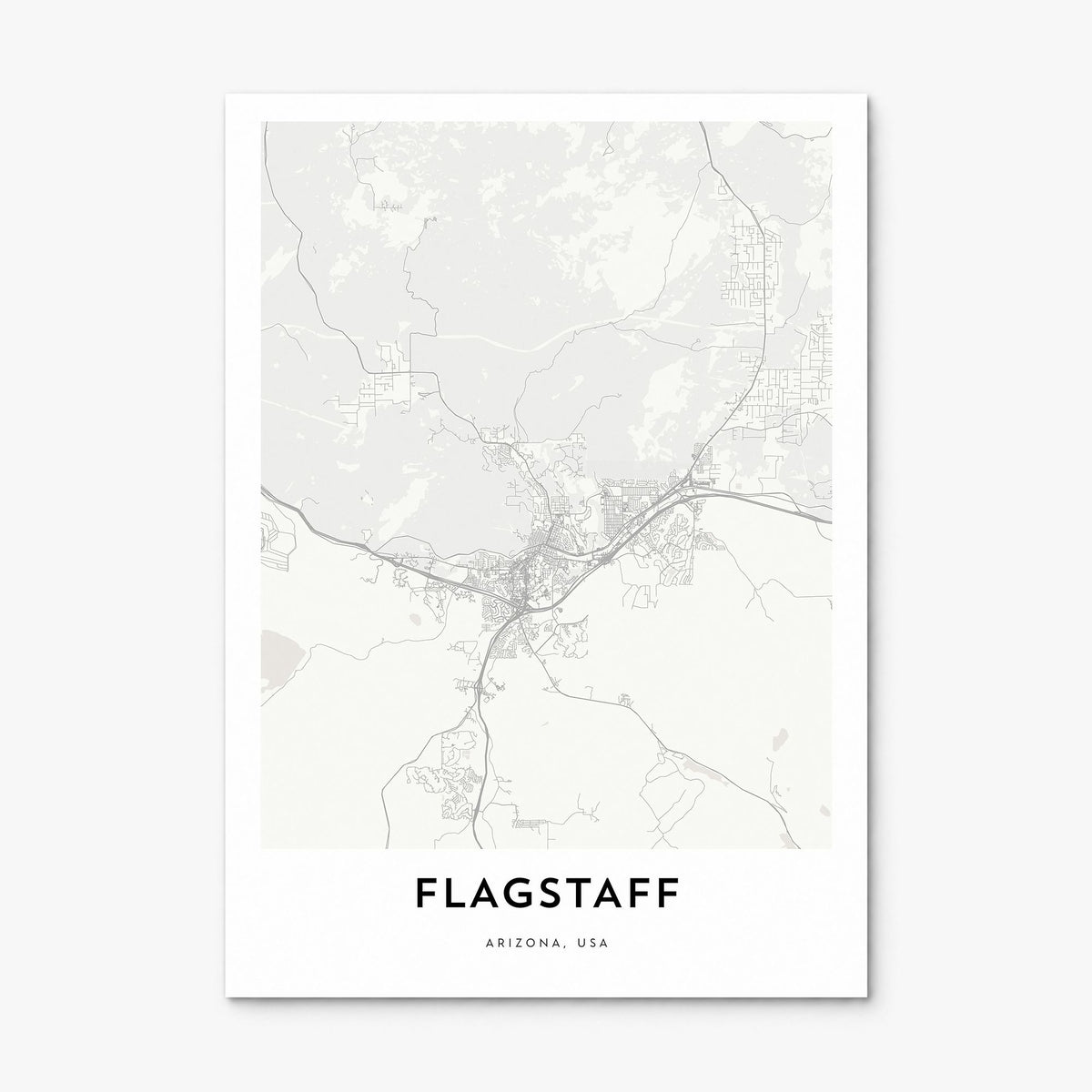 Flagstaff Map Poster, print only (unframed)