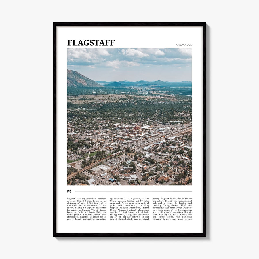 Flagstaff Travel Poster, framed poster mockup