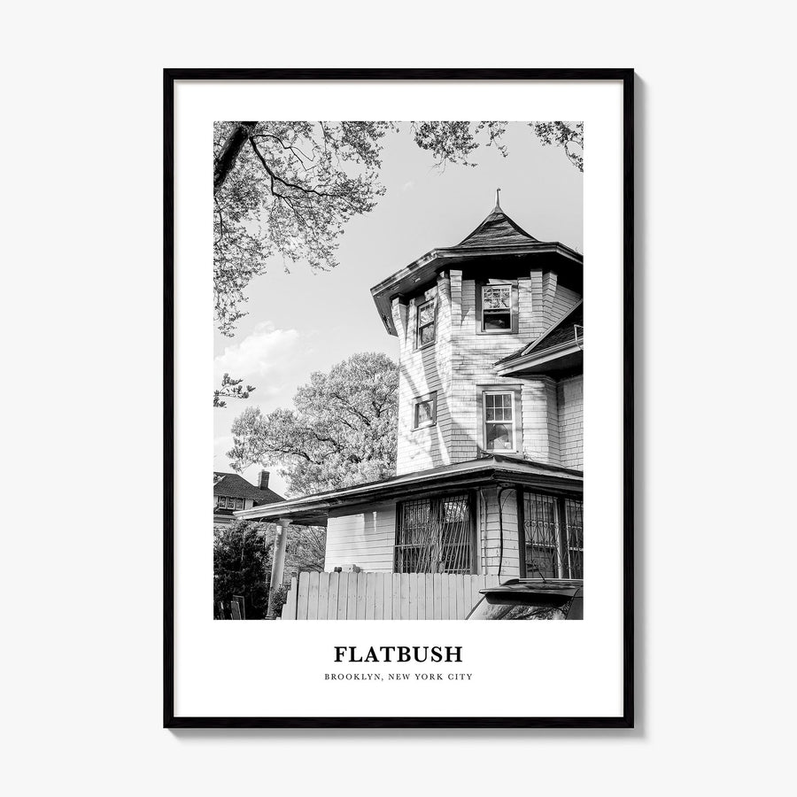 Flatbush Classic Poster, framed poster mockup