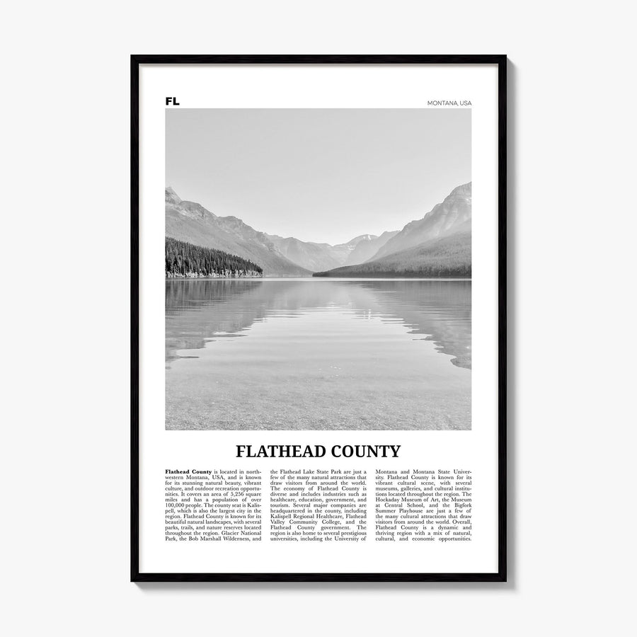 Flathead County Newspaper Poster, framed poster mockup