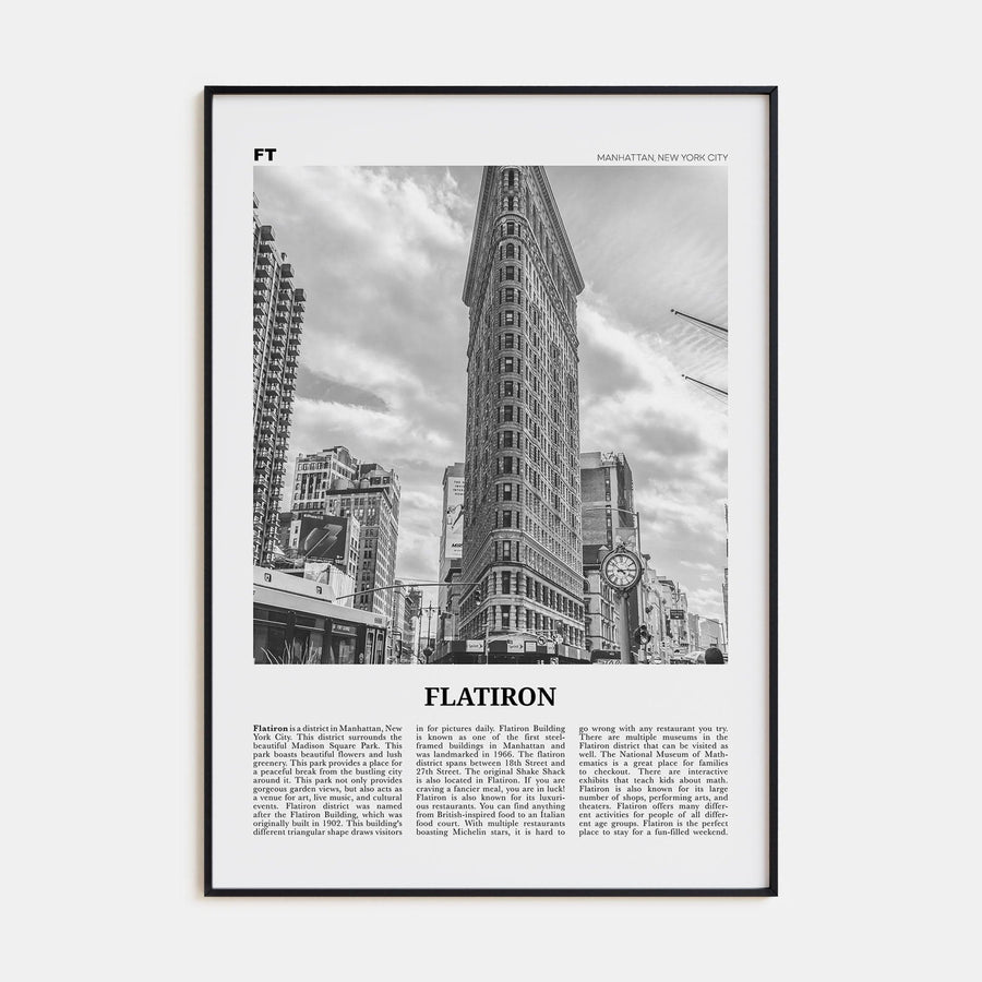 Flatiron Poster None / 8x12 in Nbourhood Travel B&W Poster