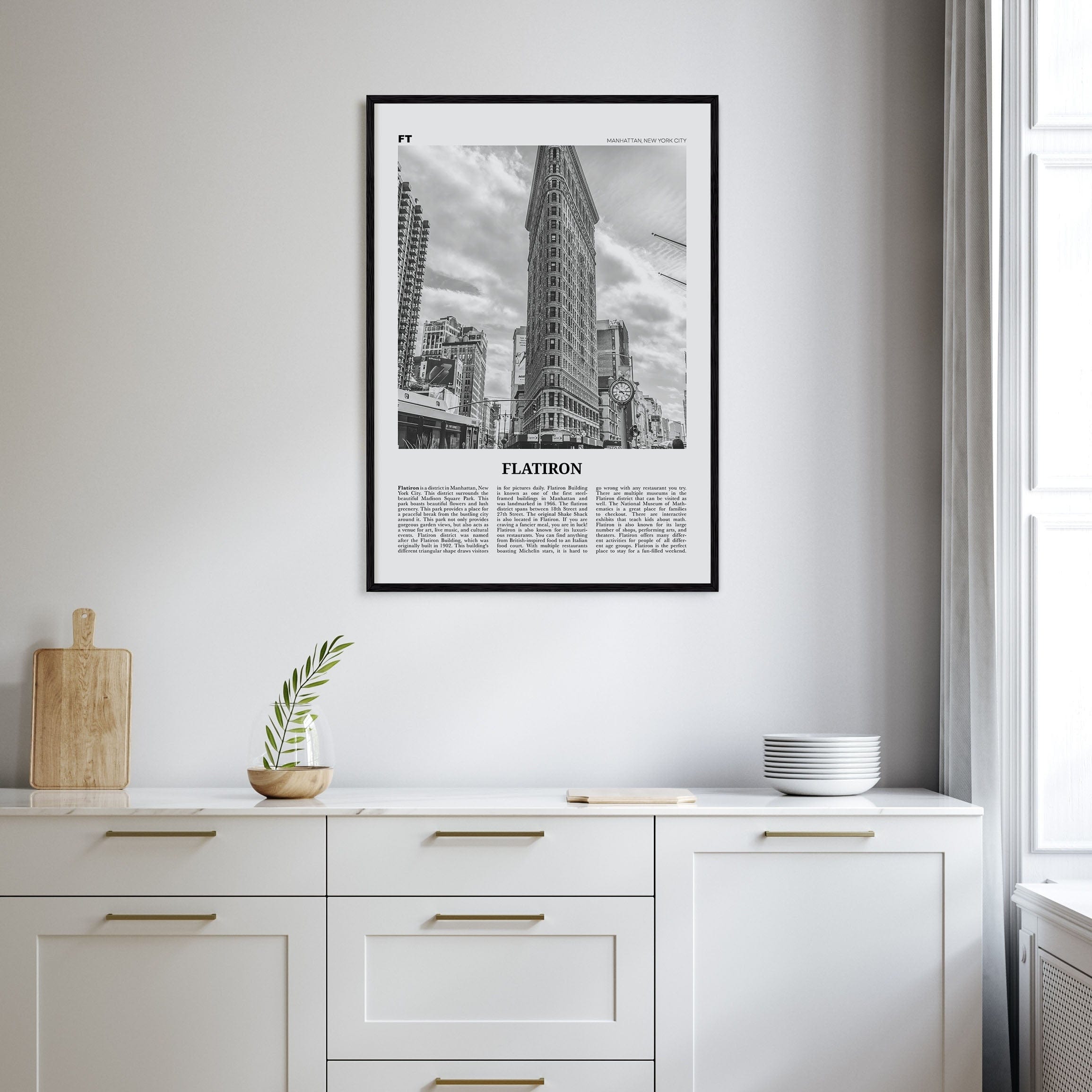 Flatiron Poster Nbourhood Travel B&W Poster