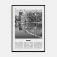 Flint Poster Black Wood / 8x12 in Nbourhood Travel B&W Poster