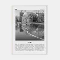 Flint Poster White Wood / 8x12 in Nbourhood Travel B&W Poster