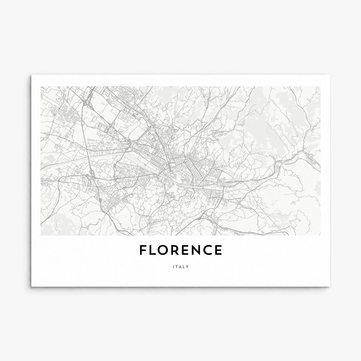 Florence Map Poster, print only (unframed)