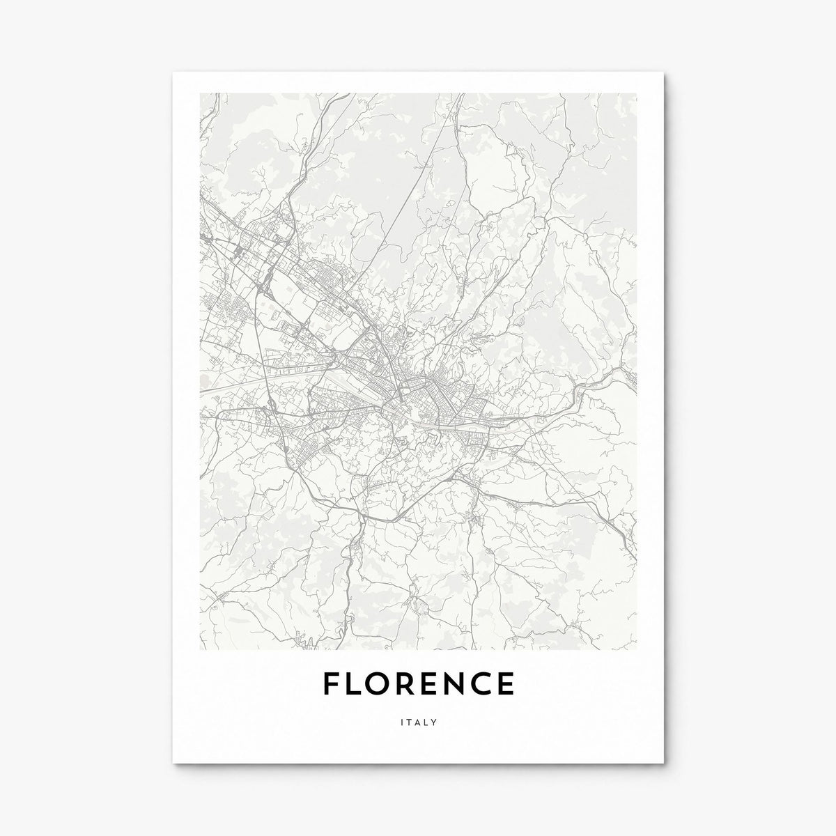 Florence Map Poster, print only (unframed)