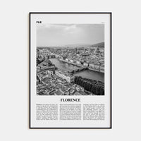 Florence No 2 Poster None / 8x12 in Nbourhood Travel B&W Poster