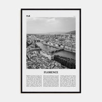 Florence No 2 Poster Black Wood / 8x12 in Nbourhood Travel B&W Poster