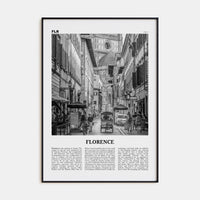 Florence No 3 Poster None / 8x12 in Nbourhood Travel B&W Poster