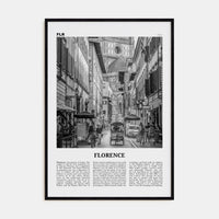 Florence No 3 Poster Black Wood / 8x12 in Nbourhood Travel B&W Poster