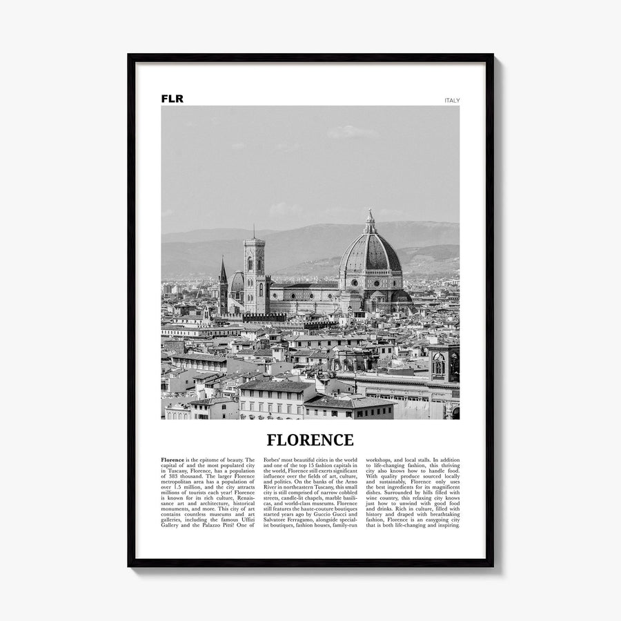 Florence Newspaper No 1 Poster, framed poster mockup