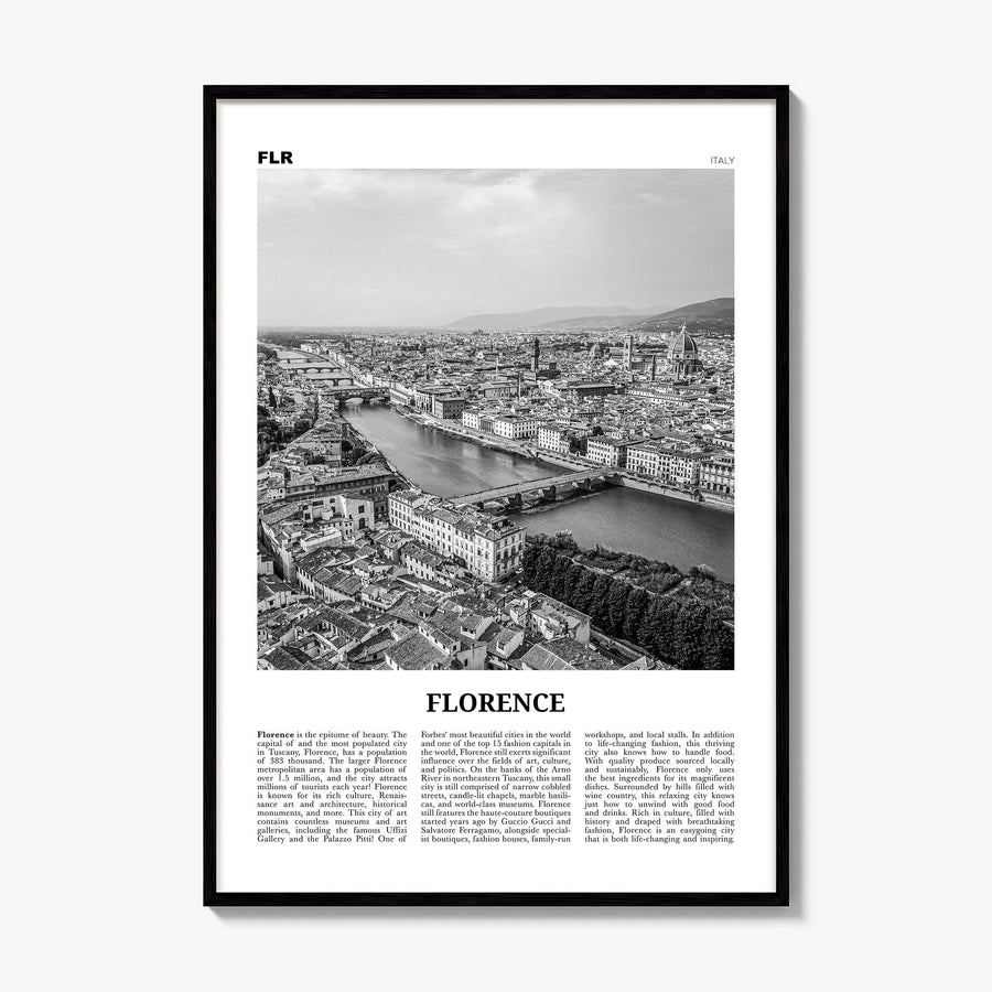 Florence Newspaper No 2 Poster, framed poster mockup