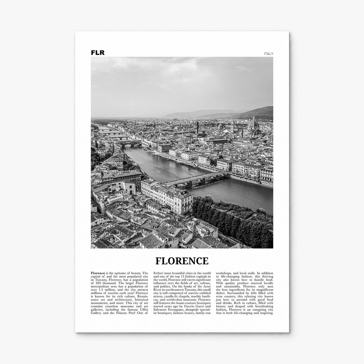 Florence Newspaper No 2 Poster, print only (unframed)