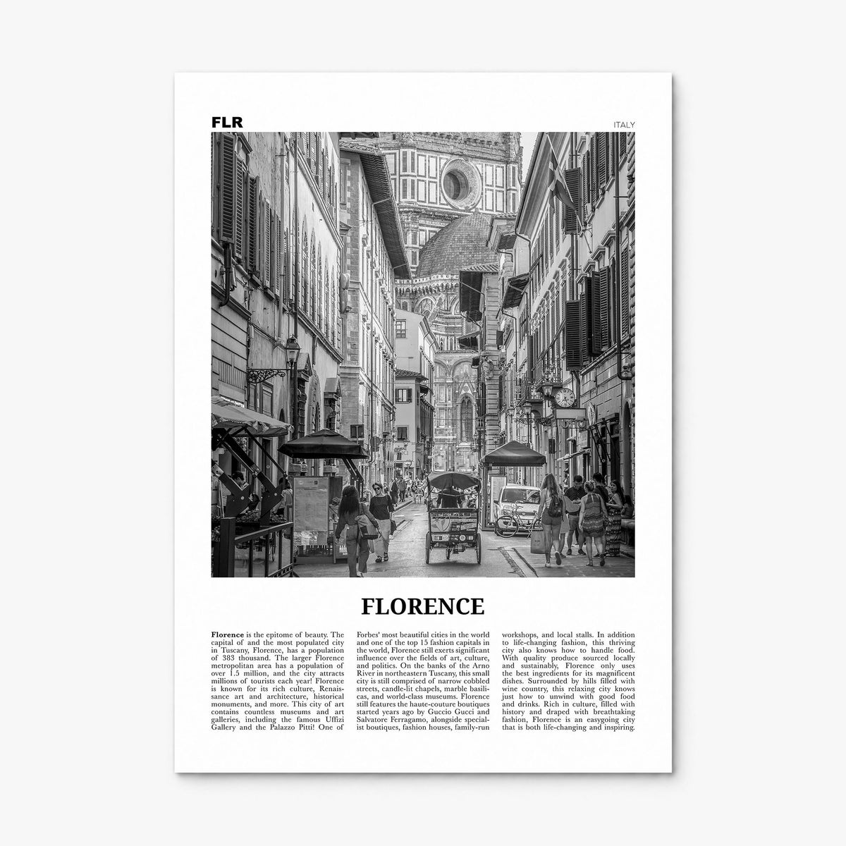Florence Newspaper No 3 Poster, print only (unframed)