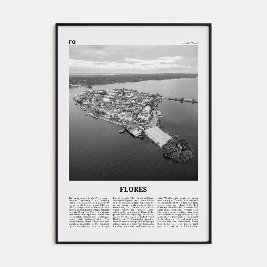 Flores Poster None / 8x12 in Nbourhood Travel B&W Poster