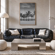 Florida no. 2 black & white photo poster of United States – vertical wall art in natural wood frame, hanging on wall