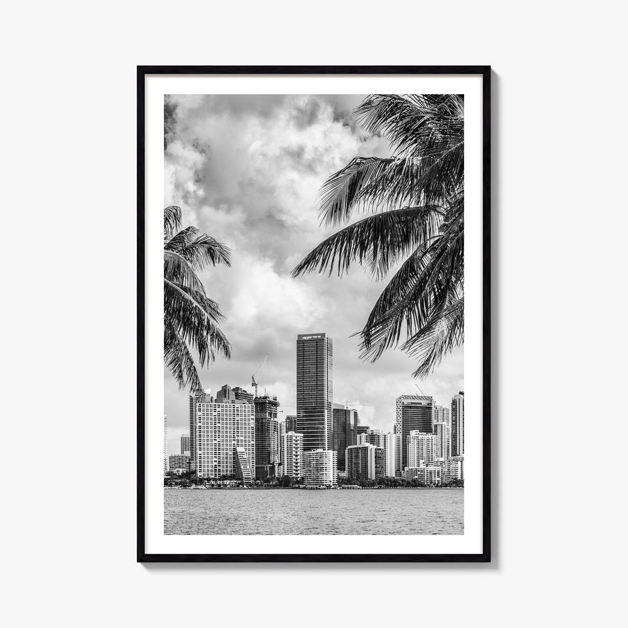 Florida no. 4 black & white photo poster of United States – vertical wall art, unframed print shown in interior mockup