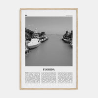 Florida No 6 Poster Natural Wood / 8x12 in Nbourhood Travel B&W Poster