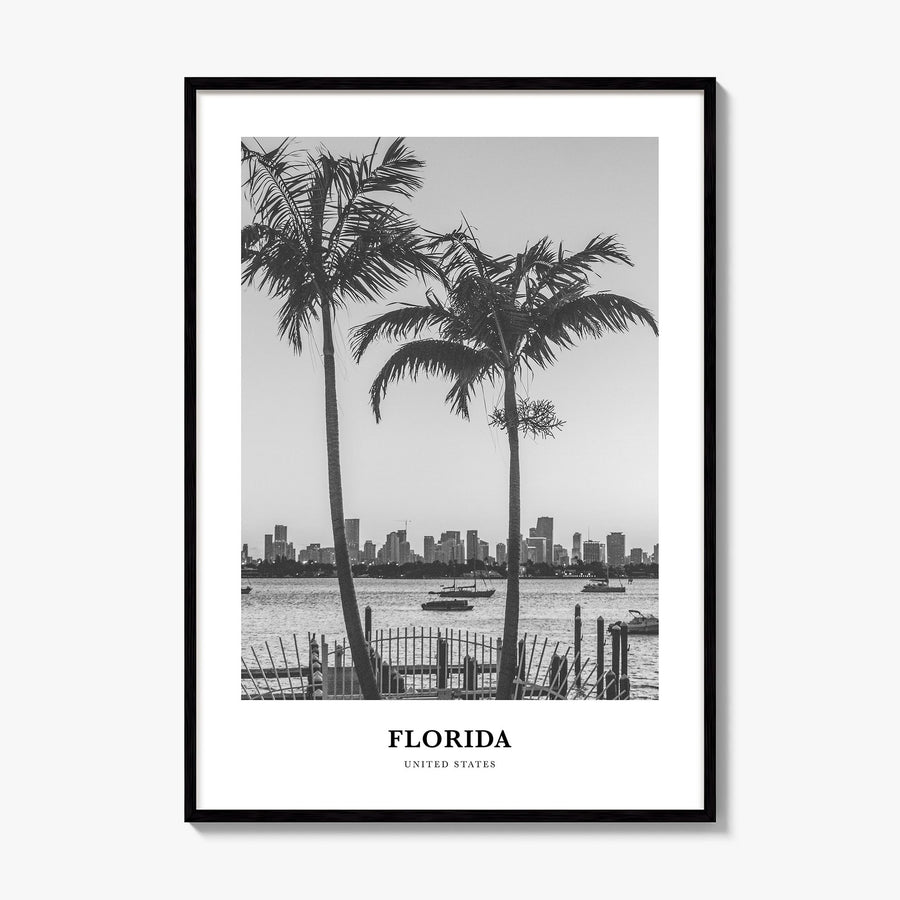 Florida Classic No 5 Poster, framed poster mockup