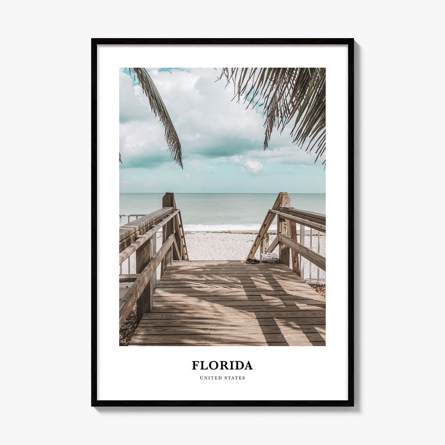 Florida Classic Poster, framed poster mockup