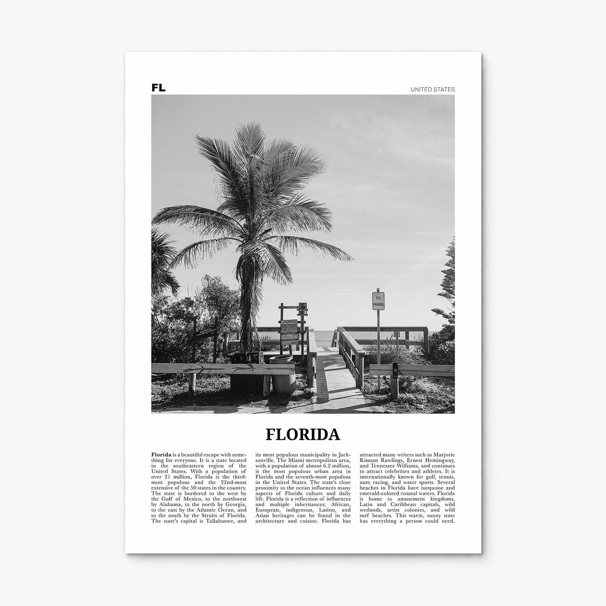 Florida Newspaper No 1 Poster, print only (unframed)