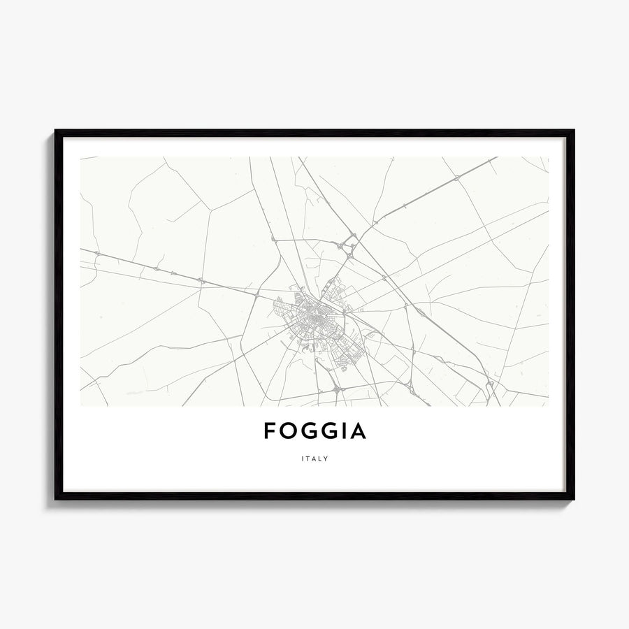 Foggia Map Poster, framed poster mockup