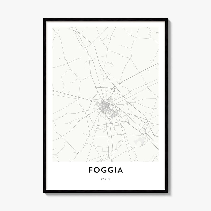 Foggia Map Poster, framed poster mockup