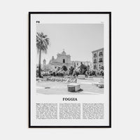 Foggia Poster Black Wood / 8x12 in Nbourhood Travel B&W Poster