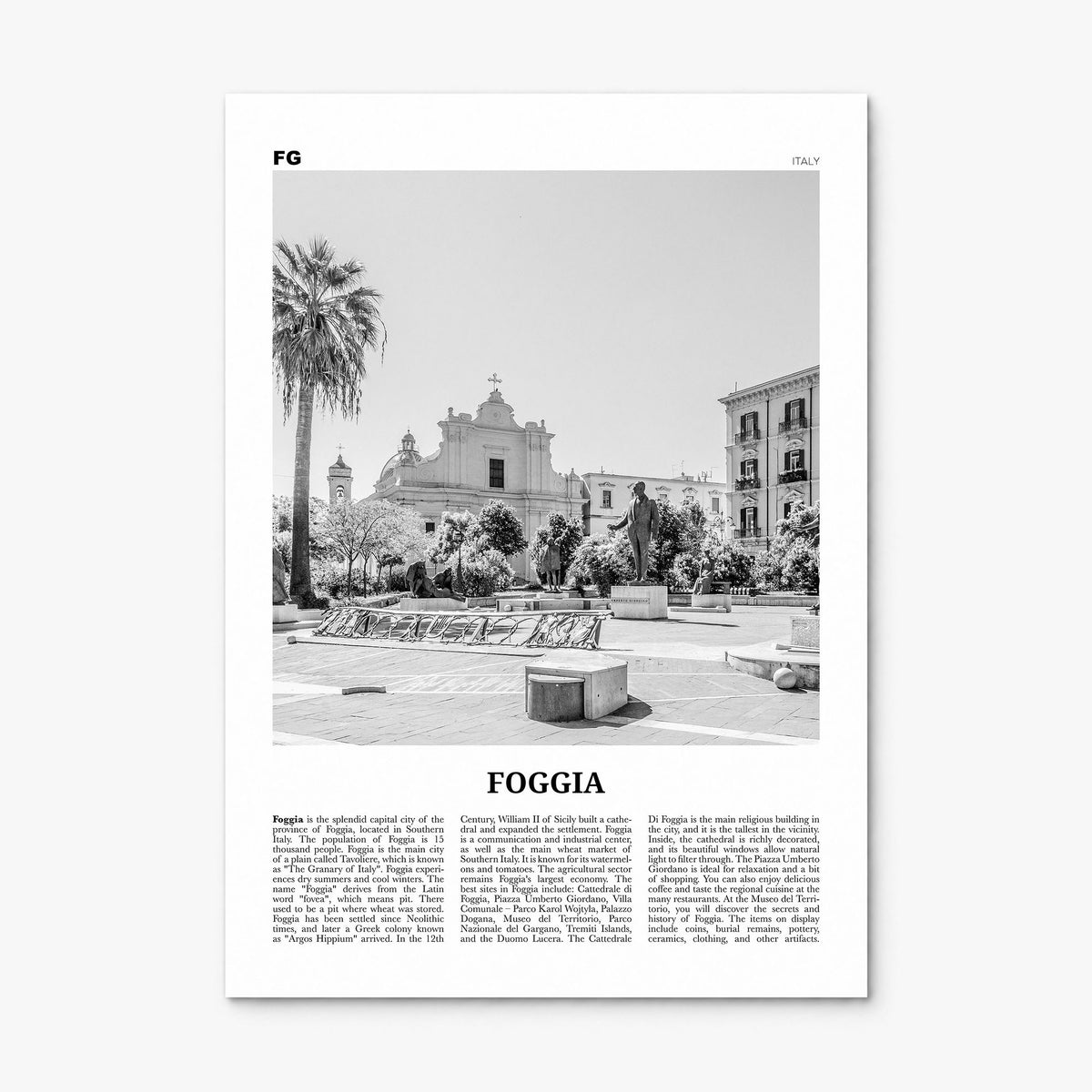 Foggia Newspaper Poster, print only (unframed)