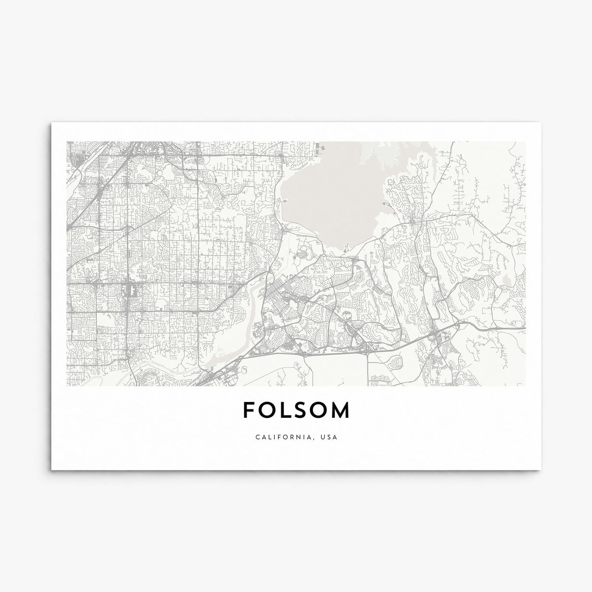 Folsom Map Poster, print only (unframed)