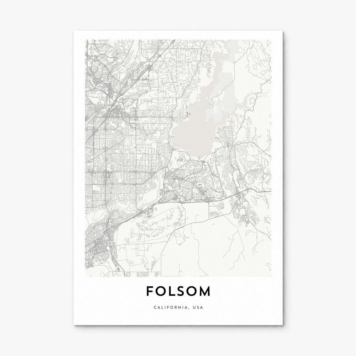 Folsom Map Poster, print only (unframed)