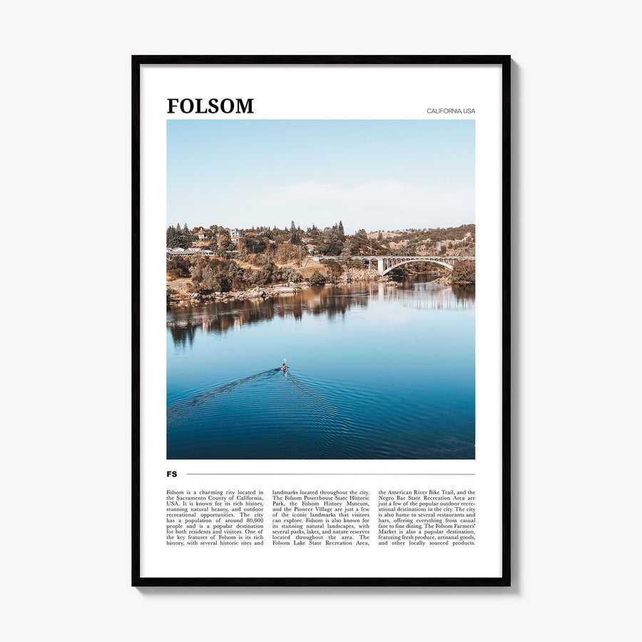 Folsom Travel Poster, framed poster mockup