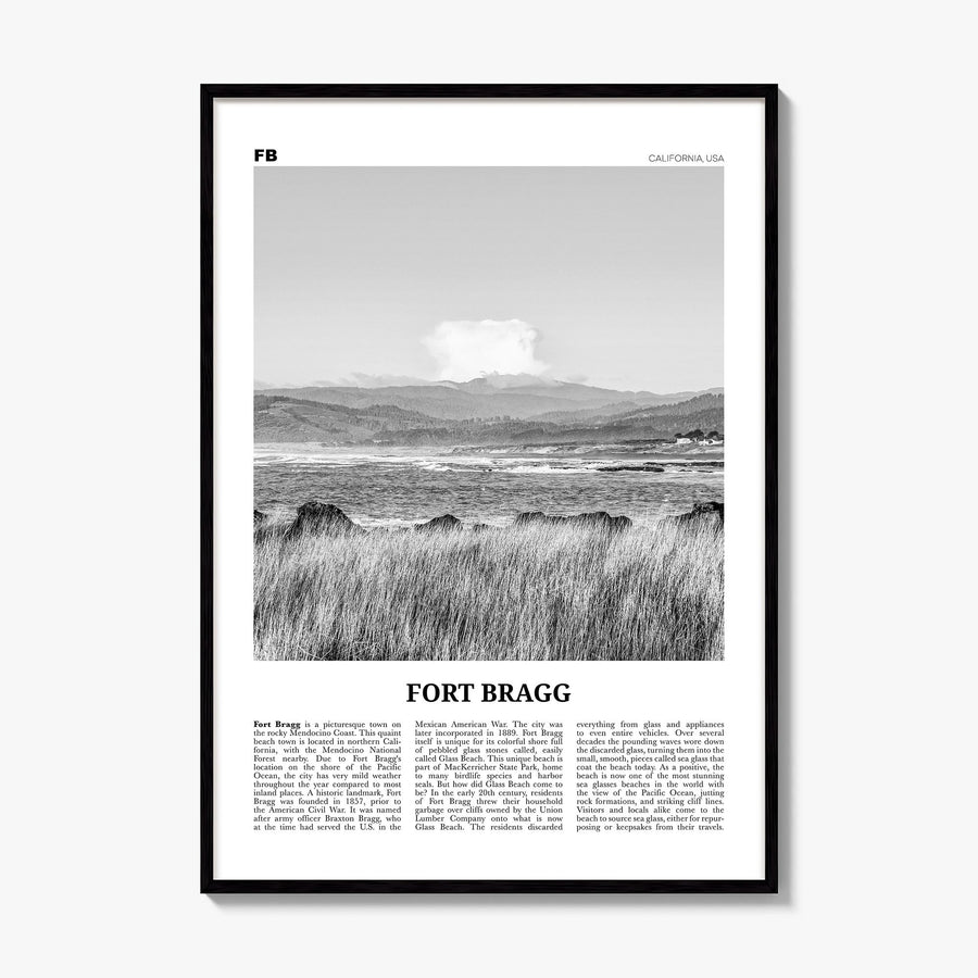 Fort Bragg Newspaper Poster, framed poster mockup