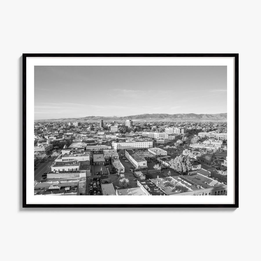 Fort Collins Photo Poster, framed poster mockup, white border