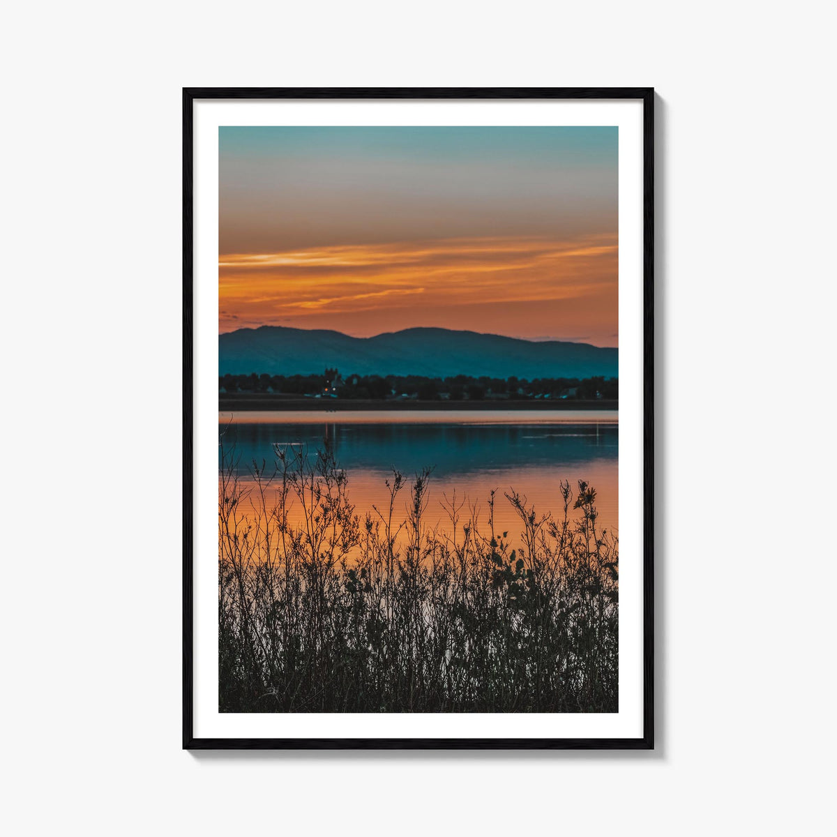 Fort Collins no. 2 colorful photo poster of Colorado, USA – vertical wall art, unframed print shown in interior mockup